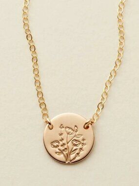 "You Grow, Girl” Floral Dainty Minimalist Necklace